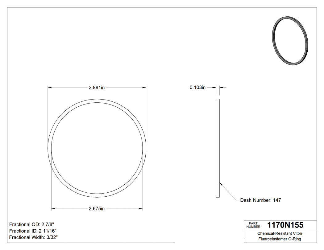 Technical drawing - 1170N155